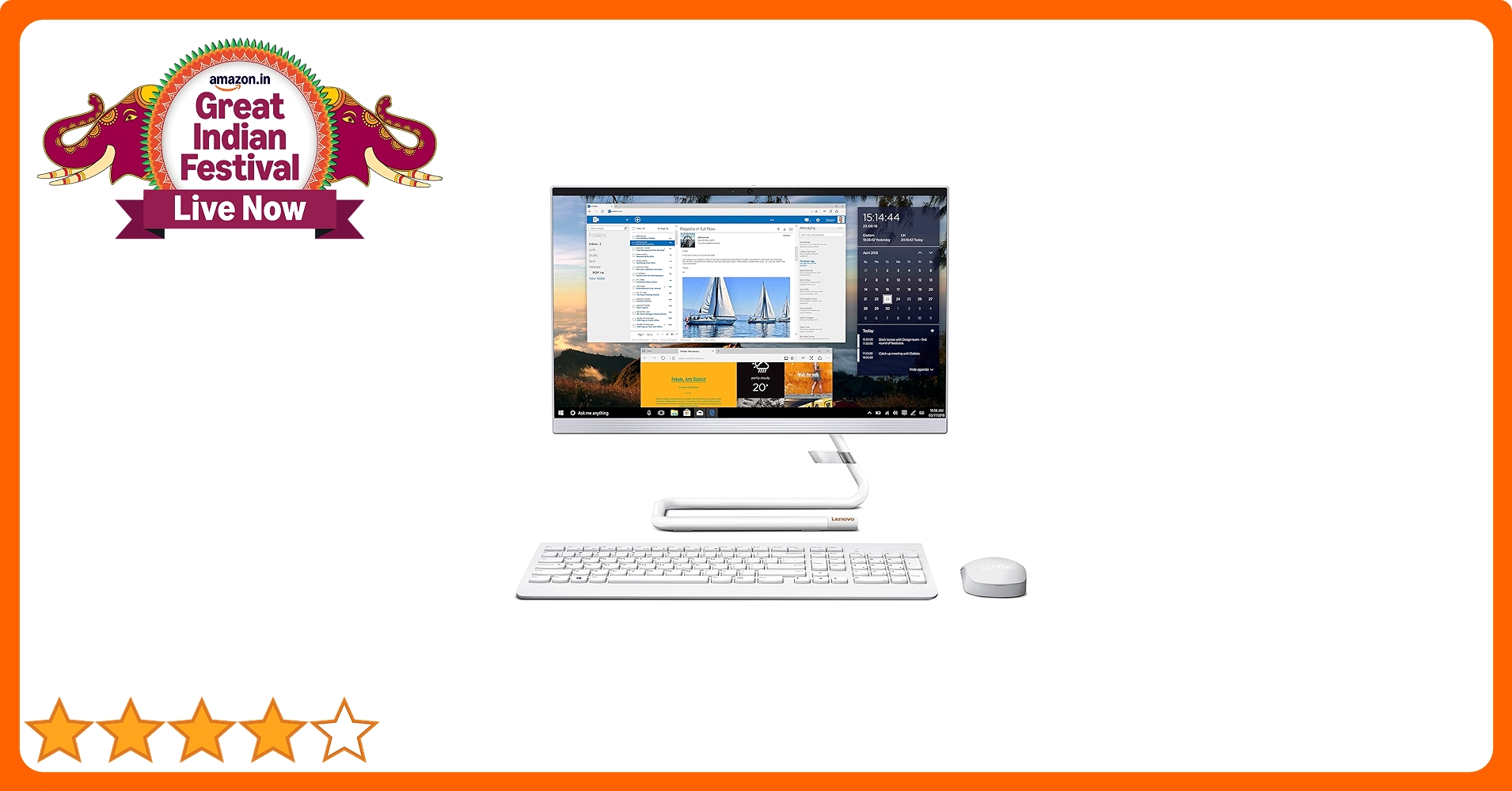 Lenovo IdeaCentre A340 21.5” FHD IPS All-in-One Desktop